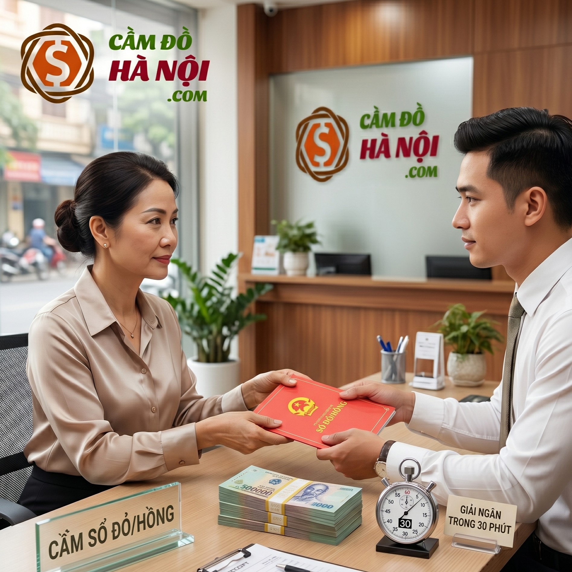 Cầm sổ đỏ tại Camdohanoi.com